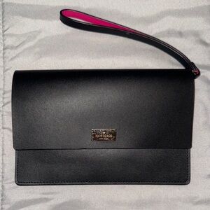 Kate Spade Black and Pink Wristlet Clutch